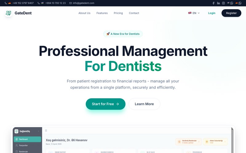 GateDent dental clinic management software