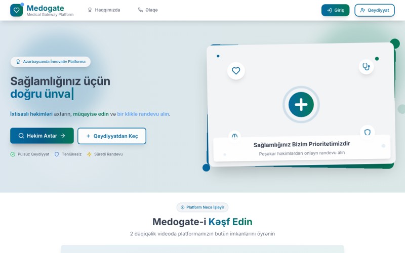 Medogate medical platform website homepage