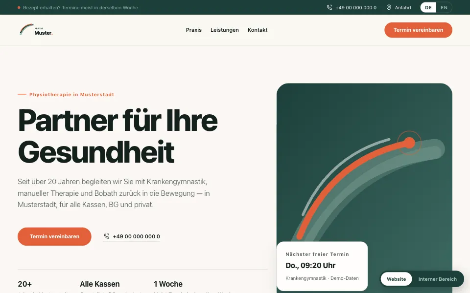 Medical and Health website template preview